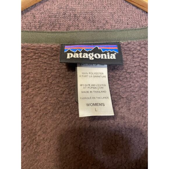 Patagonia Better Sweater Deep Purple Brown Cozy Button Up Peacoat Large - Picture 3 of 15